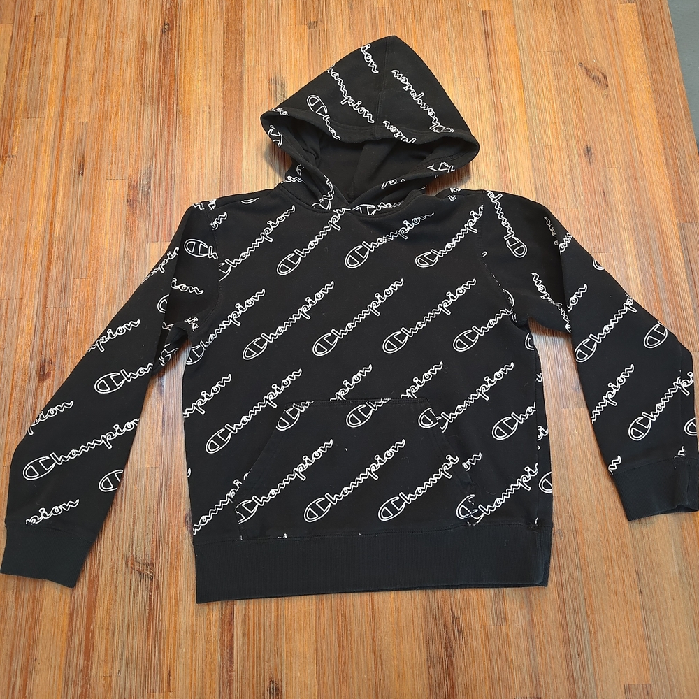 Champion Black Hoodie M 10/12 Boys